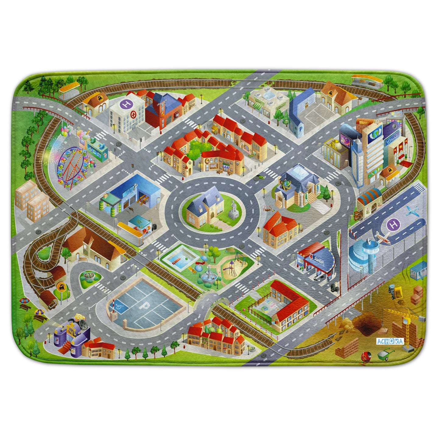 Ultra soft play mat -city