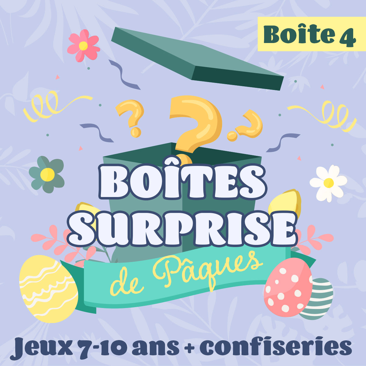 Boîte surprise de Pâques 4 : Jeux et confiseries pour 7 à 10 ans (valeur de 120,99$)