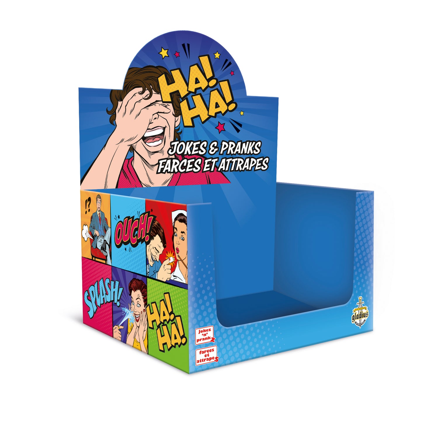 Counter display Jokes & Pranks (36 items) Blue
