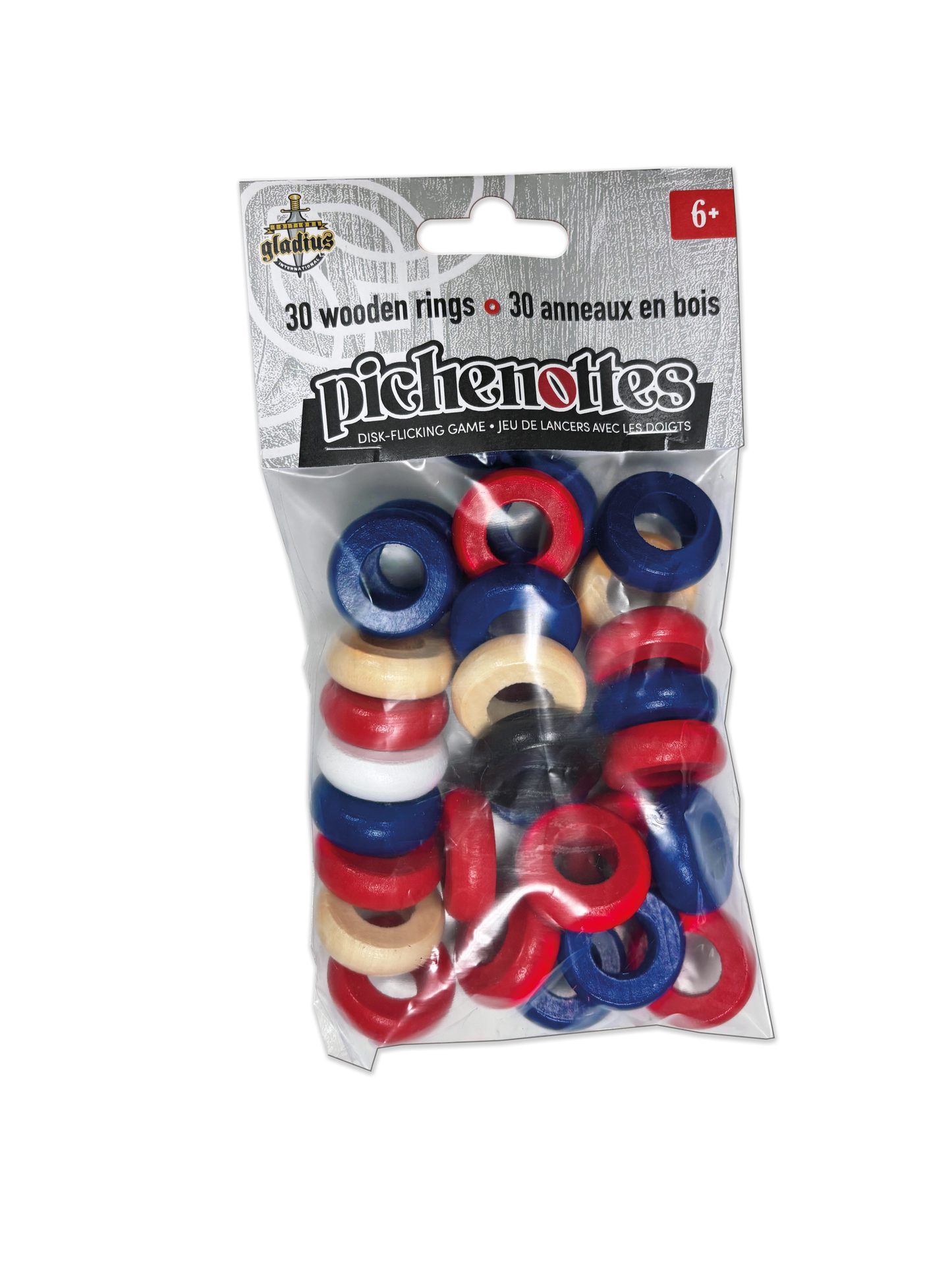 Pichenottes - 30 anneaux en bois