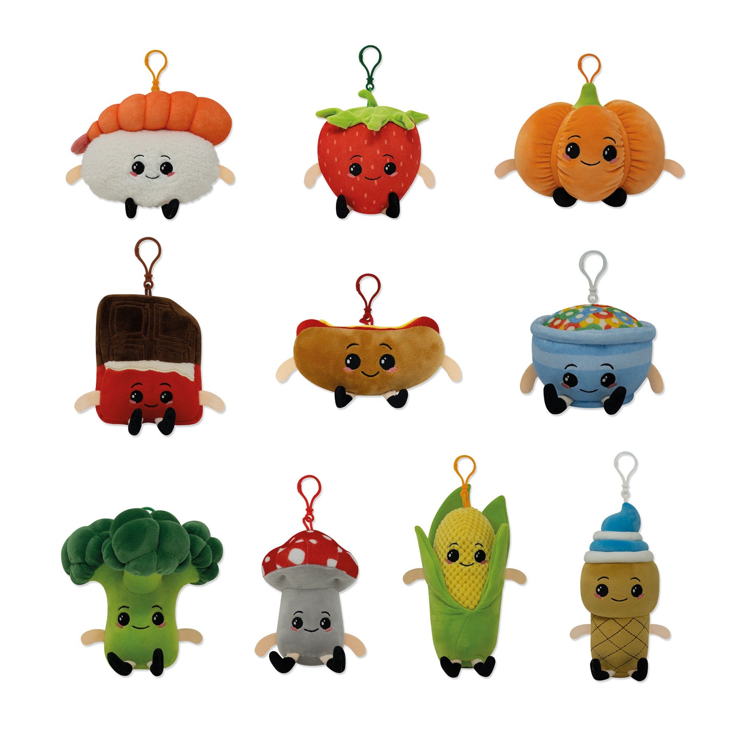 Porte-clés Nourriture col.2 - Assortiment (40 unités)