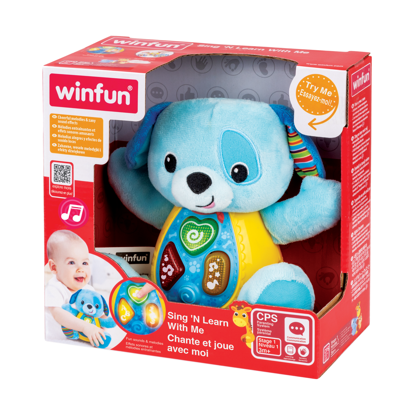 Chiot musical en peluche