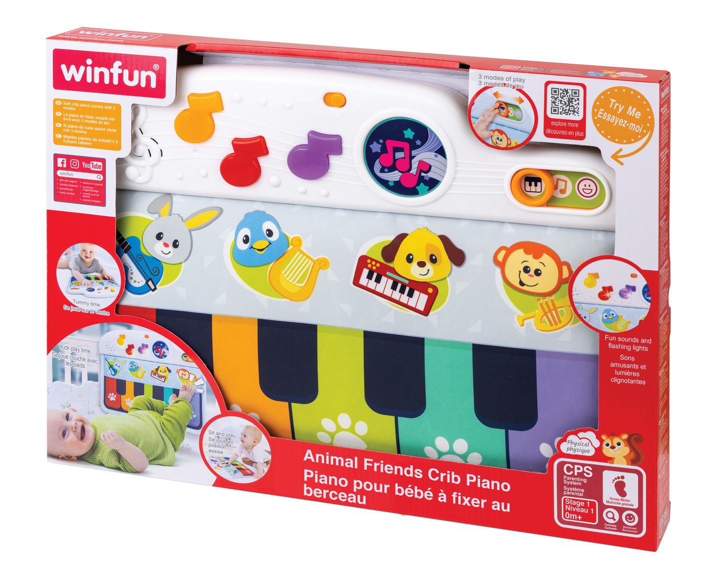 Piano pour bébé à fixer au berceau