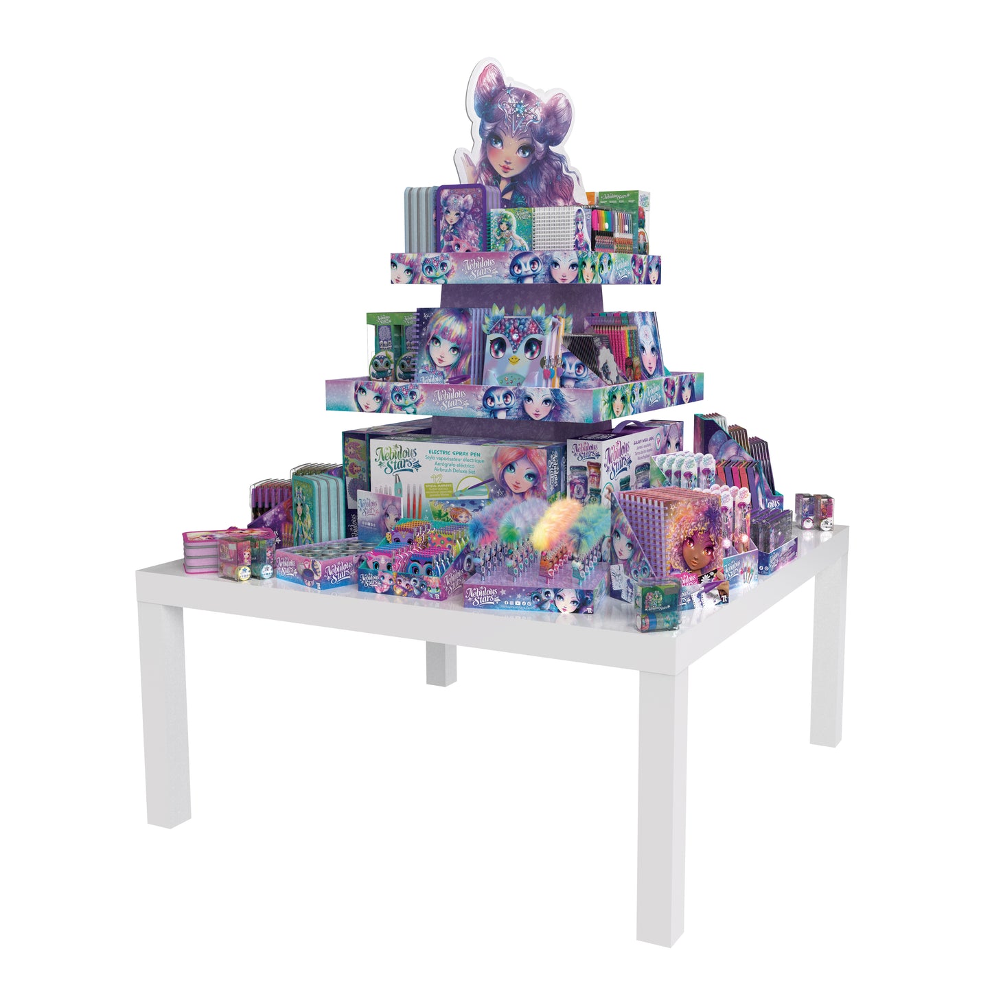 Présentoir de table carton mousse Pâle