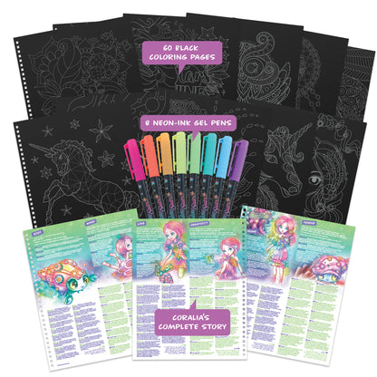 Nebulous Stars – Livre de coloriage à pages noires
