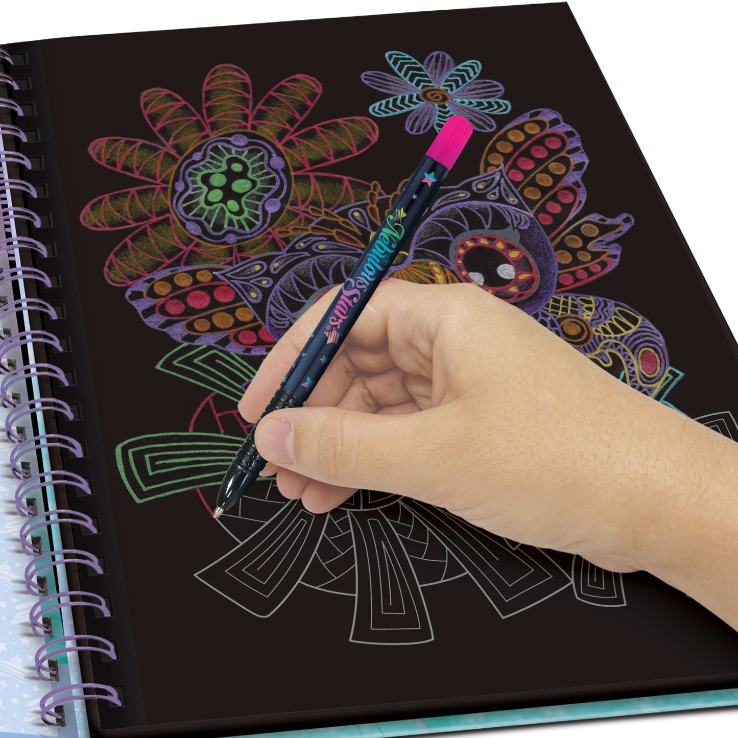 Livre coloriage page noires stylo gel N.S.