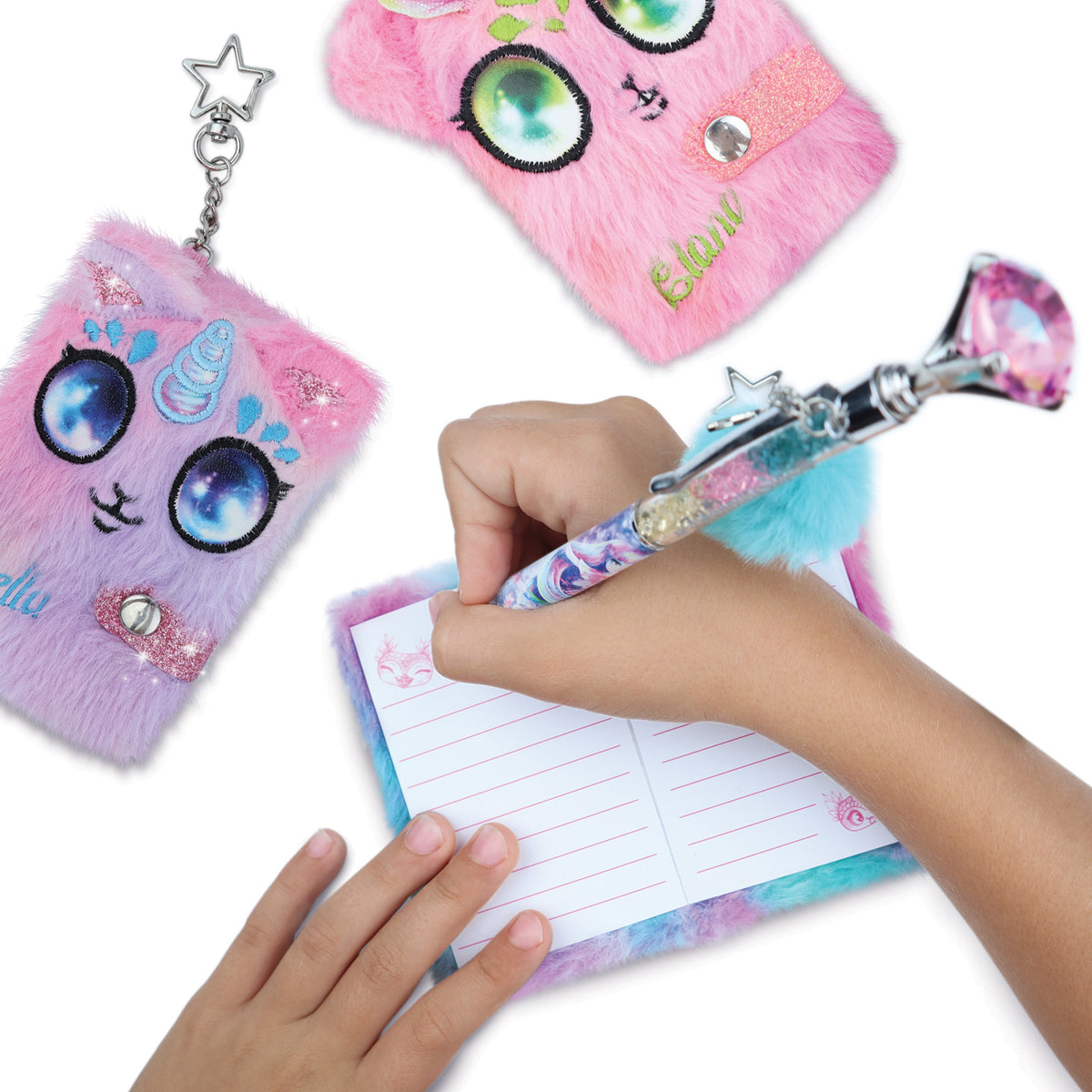 Mini Carnet porte-clés en peluche(24) NS