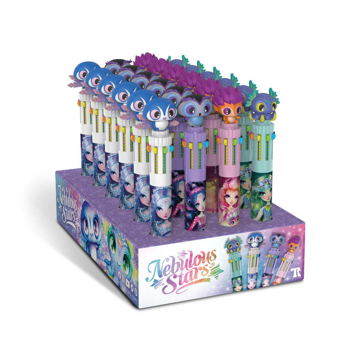 Stylos-billes à 10 couleurs - Assortiment (24)  NS
