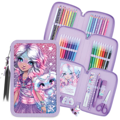 Trousse de crayons 3 volets - Assortiment (12)