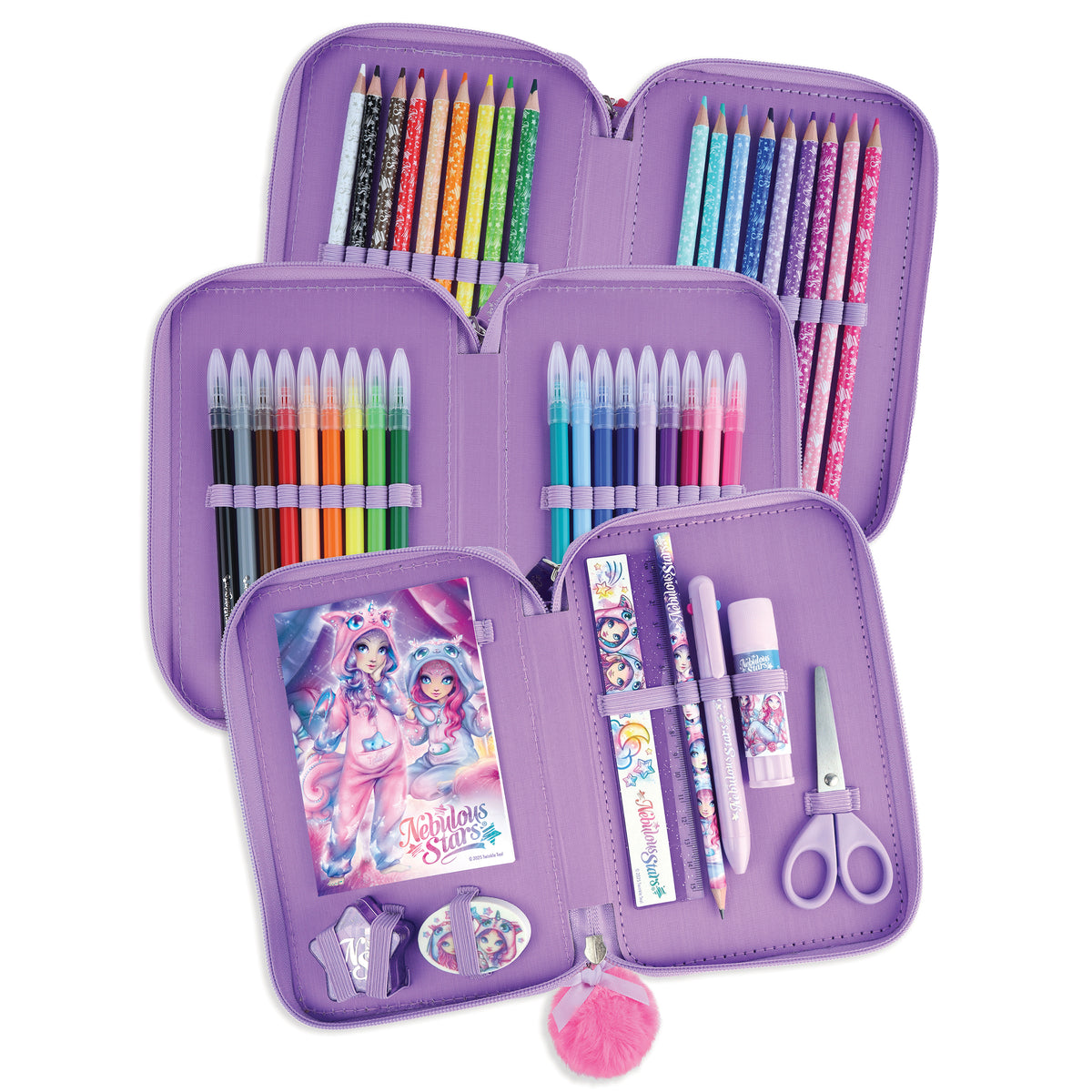 Trousse à crayons 3 volets - Party Pyjama - Nebulia & Cristalia - N.S.