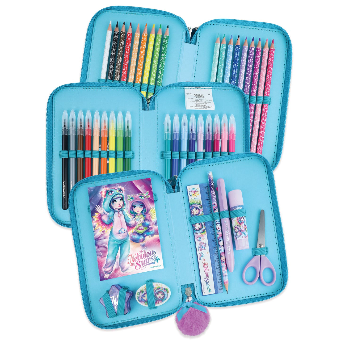 Trousse à crayons 3 volets - Party Pyjama - Isadora & Nenuphia - N.S.