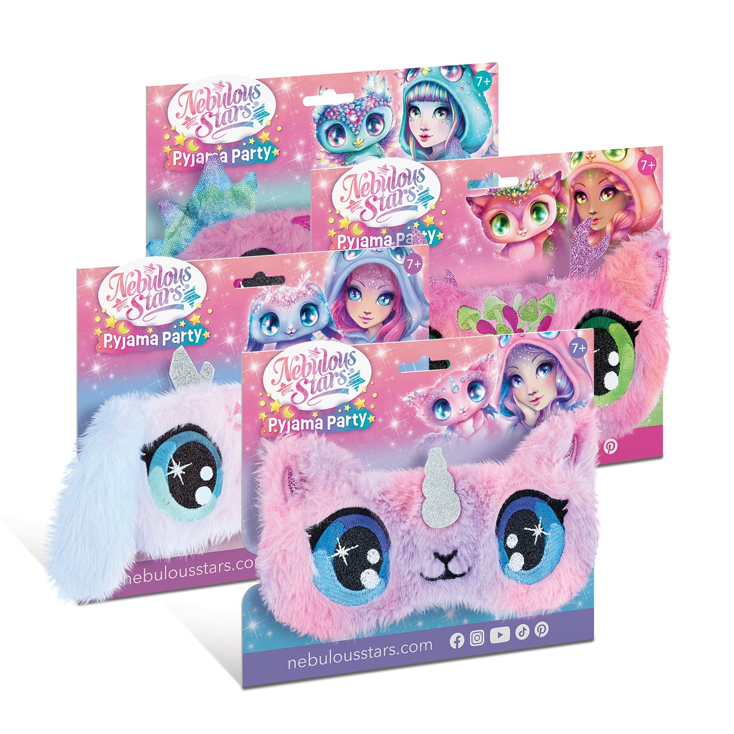 Masque de sommeil peluche - Party Pyjama - Assortiment - N.S.