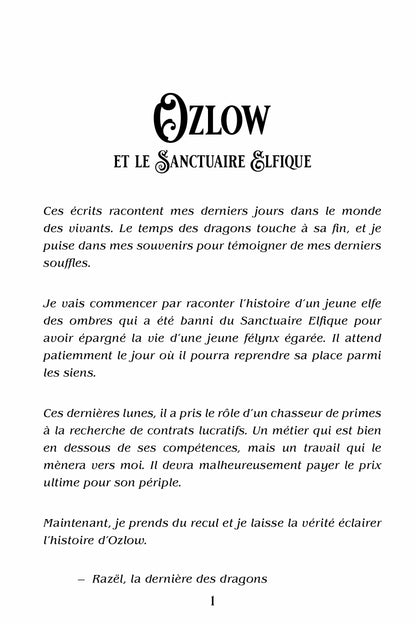 Roman HMD 1 - Ozlow et le Sanctuaire Elf