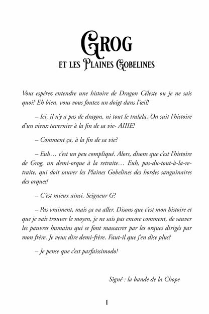 Roman HMD 3 - Grog et les plaines gobeli