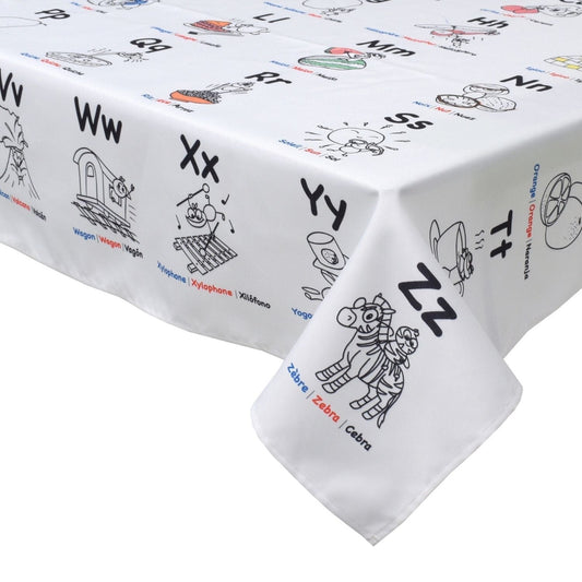 Nappe coloriable et réutilisable Alphabet 45x45po