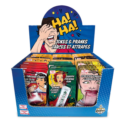 Counter display Jokes & Pranks (36 items) Blue