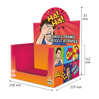 Counter display Jokes & Pranks (36 items) Red