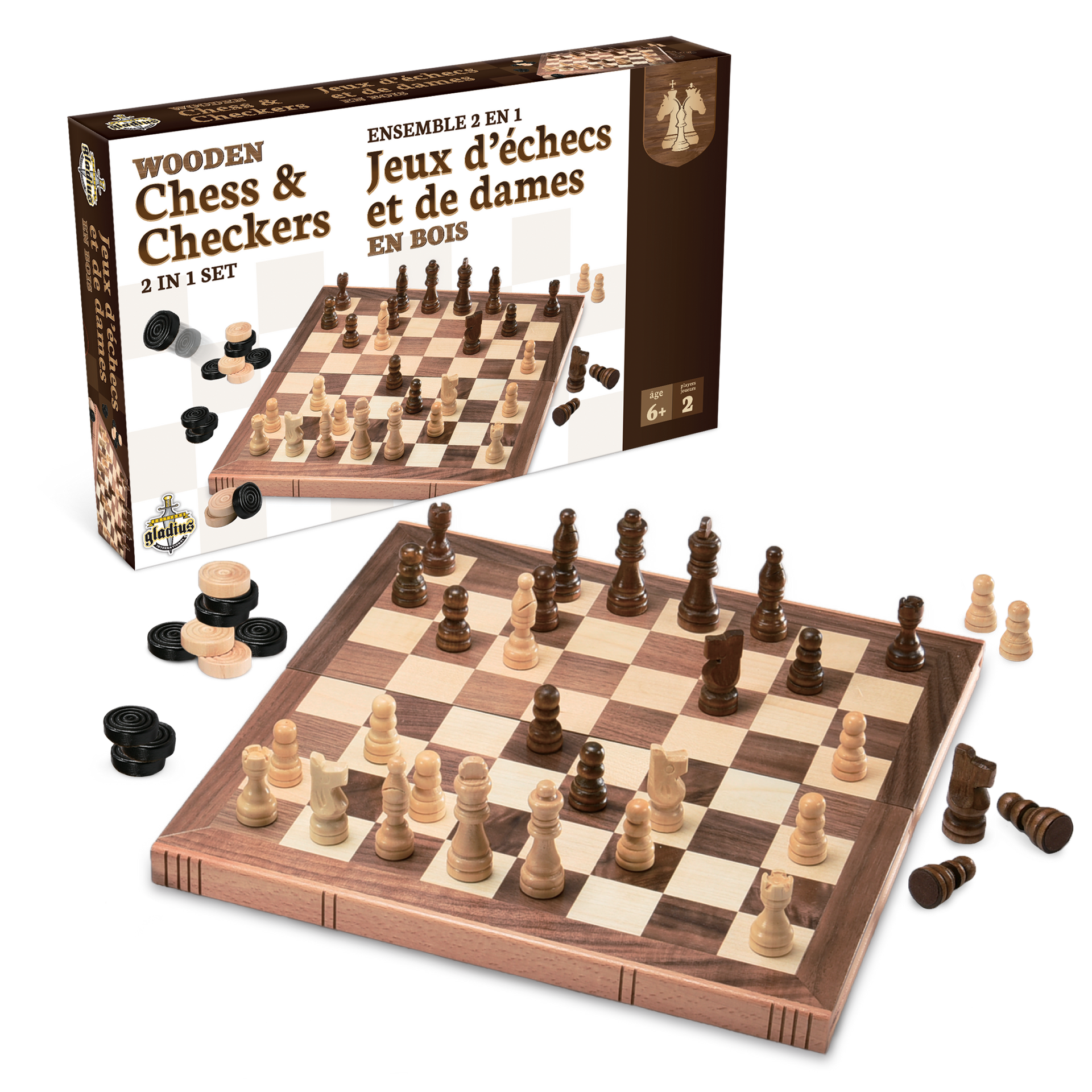 Foldable wooden Chess and Checkers Games – Gladius boutique