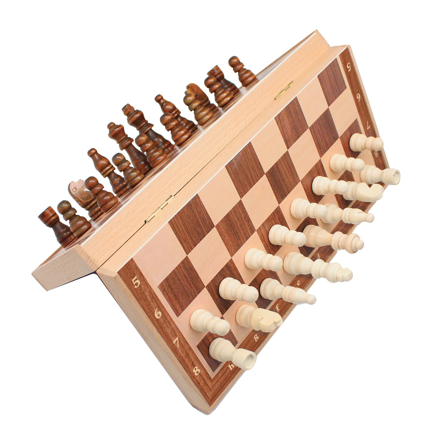 Magnetic wooden chess game