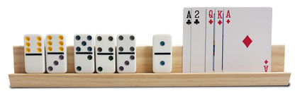 Wooden Rack Cards and Dominoes