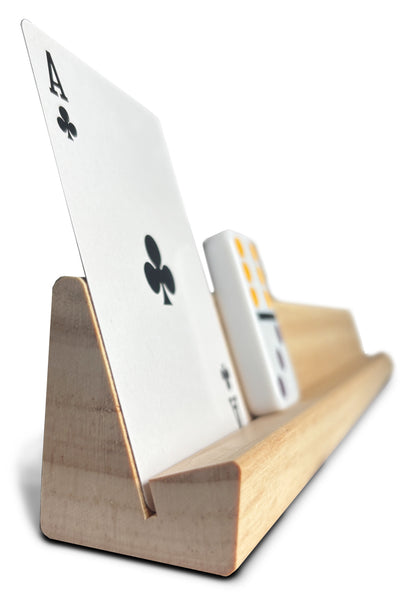 Wooden Rack Cards and Dominoes