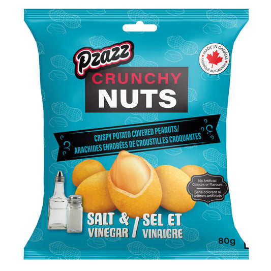 Pzazz Crunchy nuts - Arachides enrobées sel et vinaigre