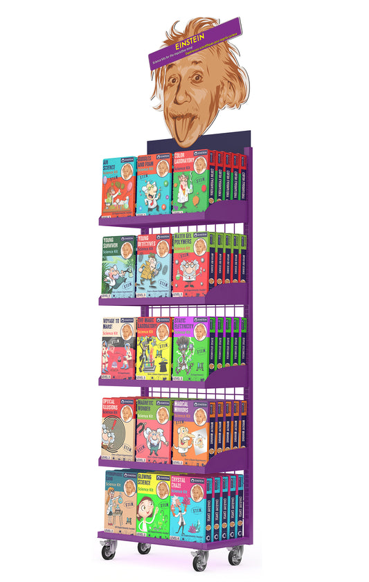 Empty Metal Floor Display – 5 Shelves (Science + Metal Tubes 72+24)