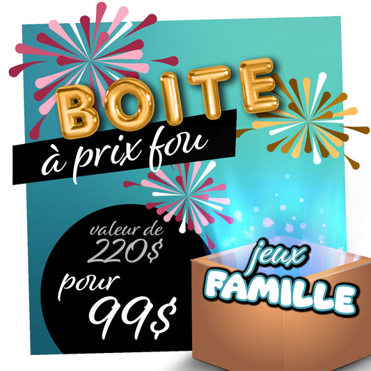 Boîte à prix fou - Famille (8 jeux pour 99$)