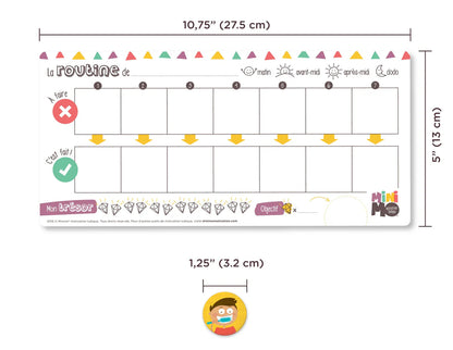 Ma routine quotidienne (2 tableaux)