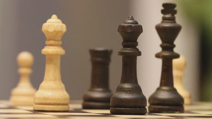 Backgammon, jeux d’échecs et de dames en bois – Ensemble 3-en-1