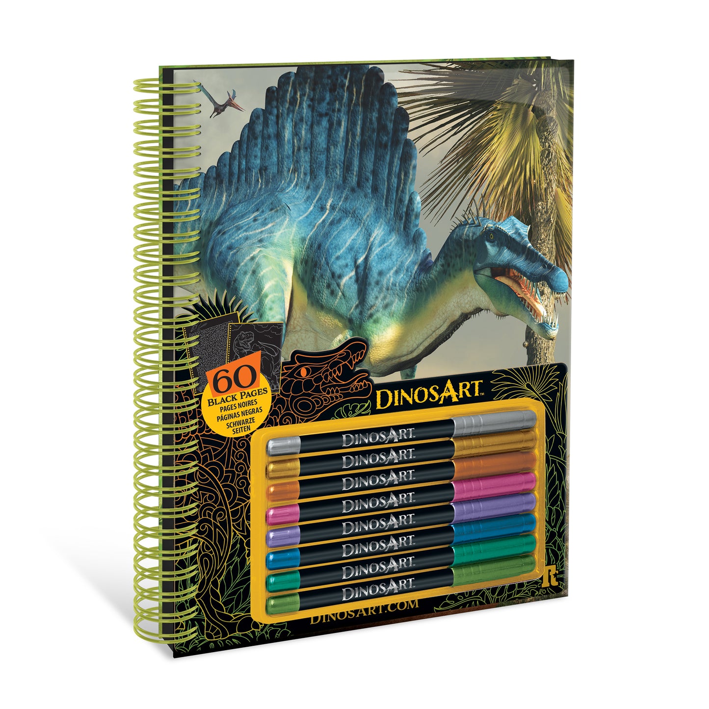 Dinosart Black Pages Coloring Book